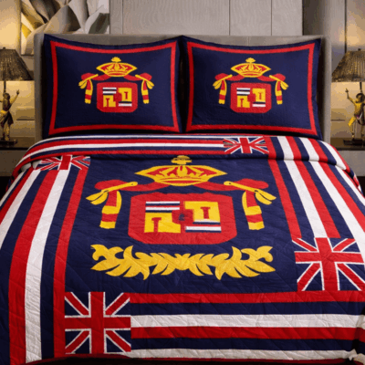 Hawaiian Quilt Bedspread - Hawaiian Flag Design