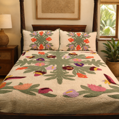 Tropical Flowers design Quilt