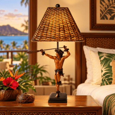 Canoe Paddler hula lamp