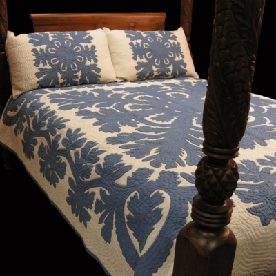 Hawaiian Quilt Bedspread - Lei Rosalinda