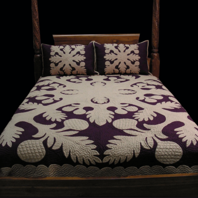 Hawaiian Quilt Bedspread - Ulu 2