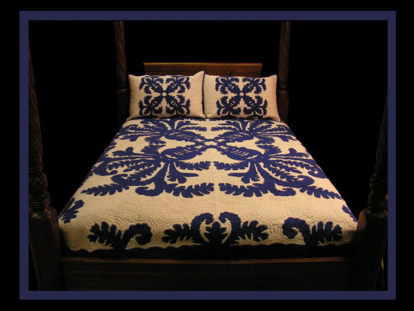King's Royal Vase Design Hawaiian Quilt Bedspread