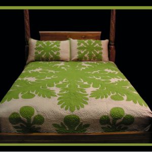 Ulu Design Hawaiian Quilt Bedspread