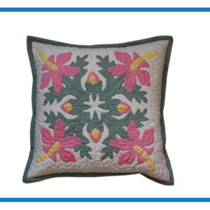 12" Pink Hibiscus Design Pillow Slip