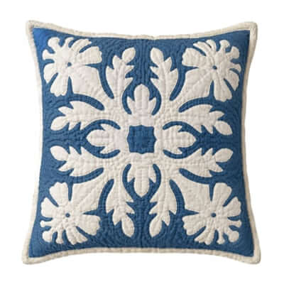 Hibiscus quilted pillow slip