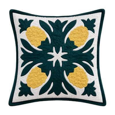 PIneapple pillow slip quilted