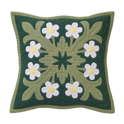 White Plumerai Quilted Pillow Slip