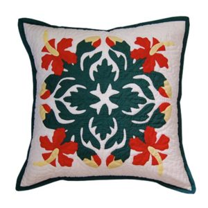 Red Hibiscus Design Pillow Slip