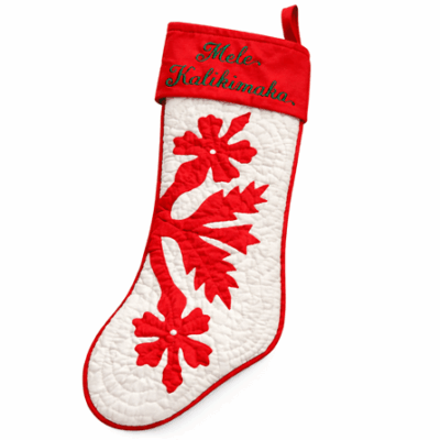 Hibiscus Christmas Stocking