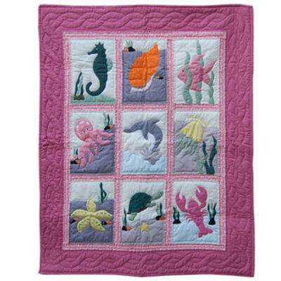 9 Square Sea Life Baby Blanket