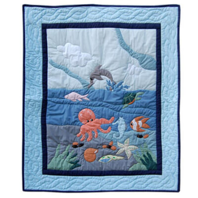 Blue Ocean Friends Baby Blanket