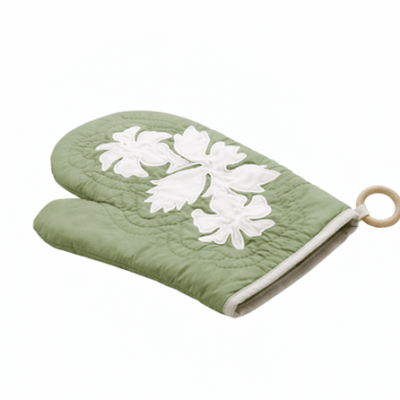 Hibiscus oven mitt