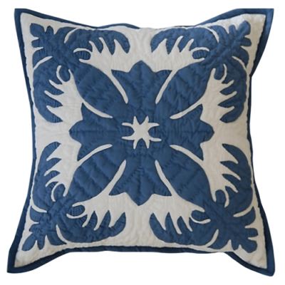 Blue Coconut Pineapple Quilted Pillow Slip