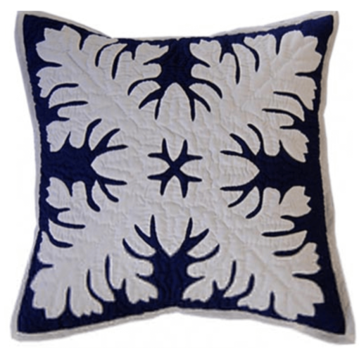 18" Hawaiian Quilted Pillow Slip - Silversword Design