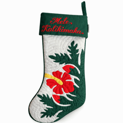Christmas Stocking - Mc Red Hibiscus