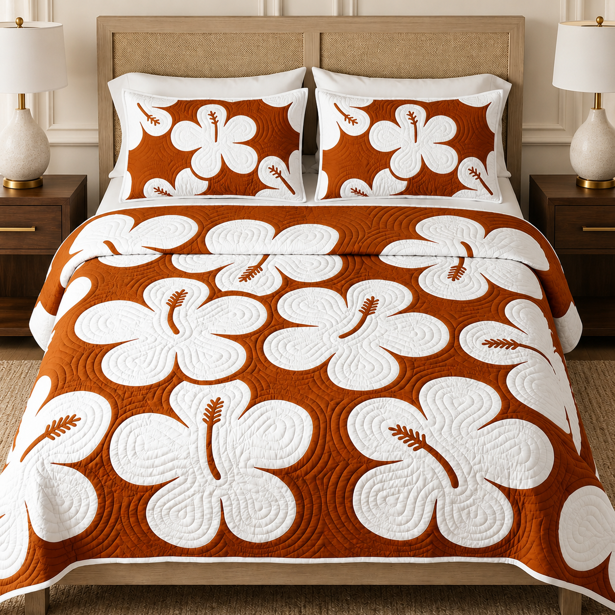 Hibiscus Quilt Bedding