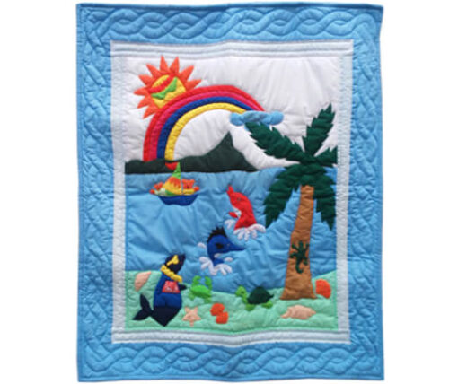 Blue Cool Sun Baby Blanket