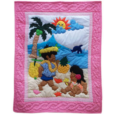 Pink Cool Sun Baby Blanket