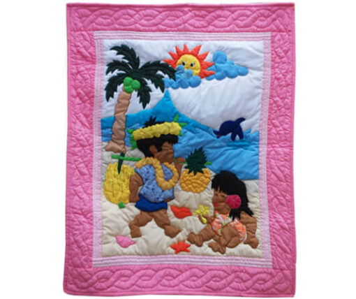 Pink Cool Sun Baby Blanket