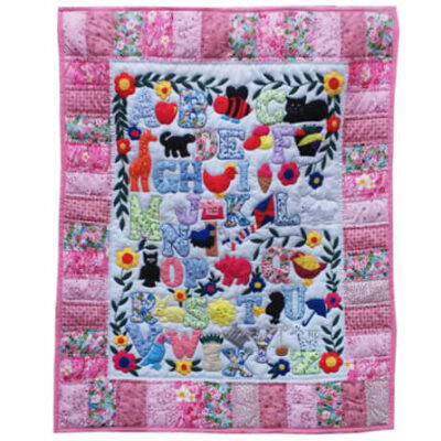 Pink Patched American ABC Baby Blanket