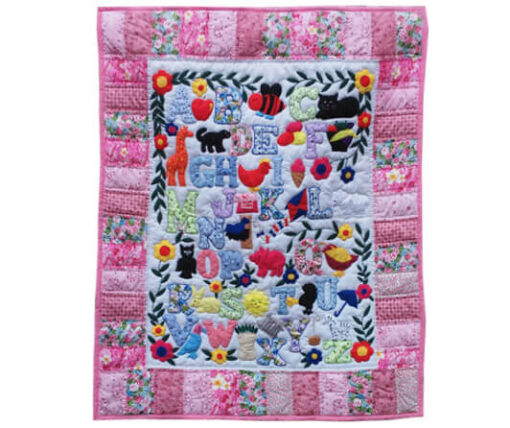 Pink Patched American ABC Baby Blanket