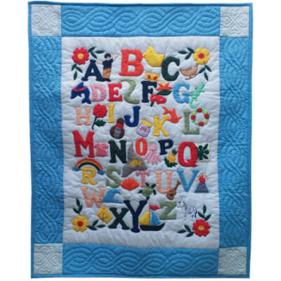 Blue Hawaiian ABC Baby Blanket