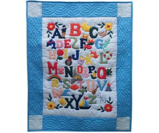 Blue Hawaiian ABC Baby Blanket