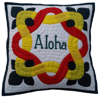 18" Aloha Design Hawaiian quilted Pillow Slip