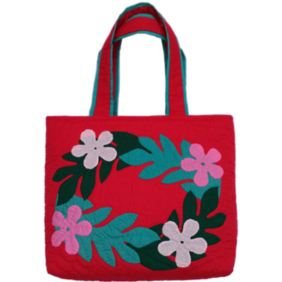 Plumeria Maile Hawaiian Tote