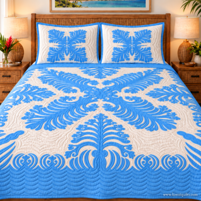 Light Sky Blue Bedspread
