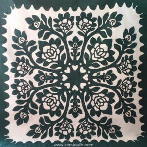 Gardenia Design Hawaiian Quilt Bedspread