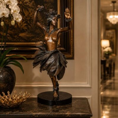 Hawaiian bronze statue