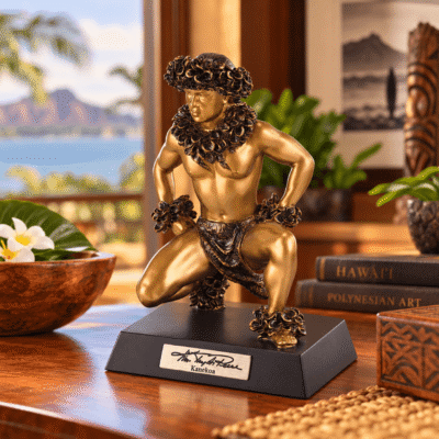 seated male hula statue