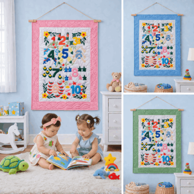 Hawaiian Counting 1-10 baby blanket