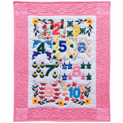 45"x54" Baby Blanket - Hawaiian 1-10 (Pink)