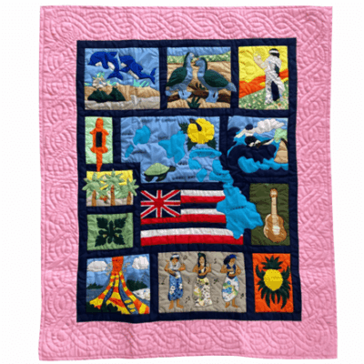 Pink Hawaiian baby blankets