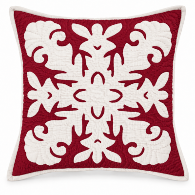 Burgundy Crown Flower Quilt
