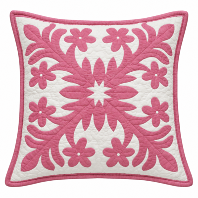 Pink Quilt Pillow Cover